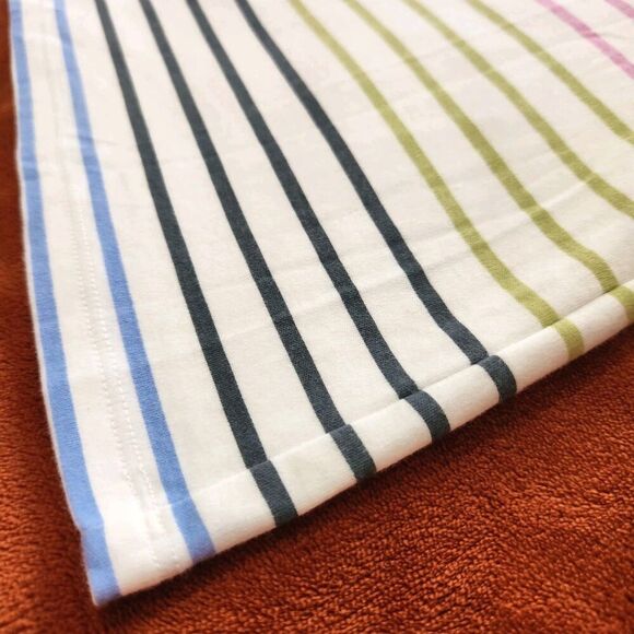 Croft Barrow Top Size Medium Striped 100% Cotton Mock Neck Longsleeve - Picture 4 of 7